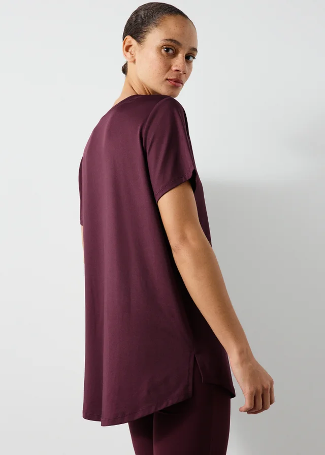 Burgundy Longline T-Shirt