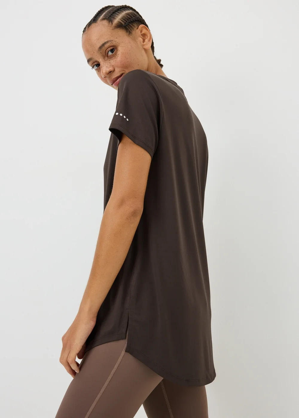 Souluxe Brown Longline T-Shirt - S Image 2