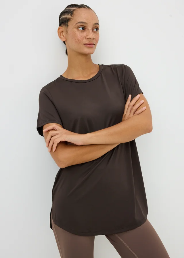 Souluxe Brown Longline T-Shirt