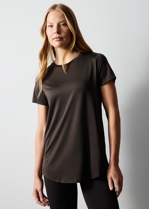 Souluxe Brown Longline T-Shirt - S Image 1