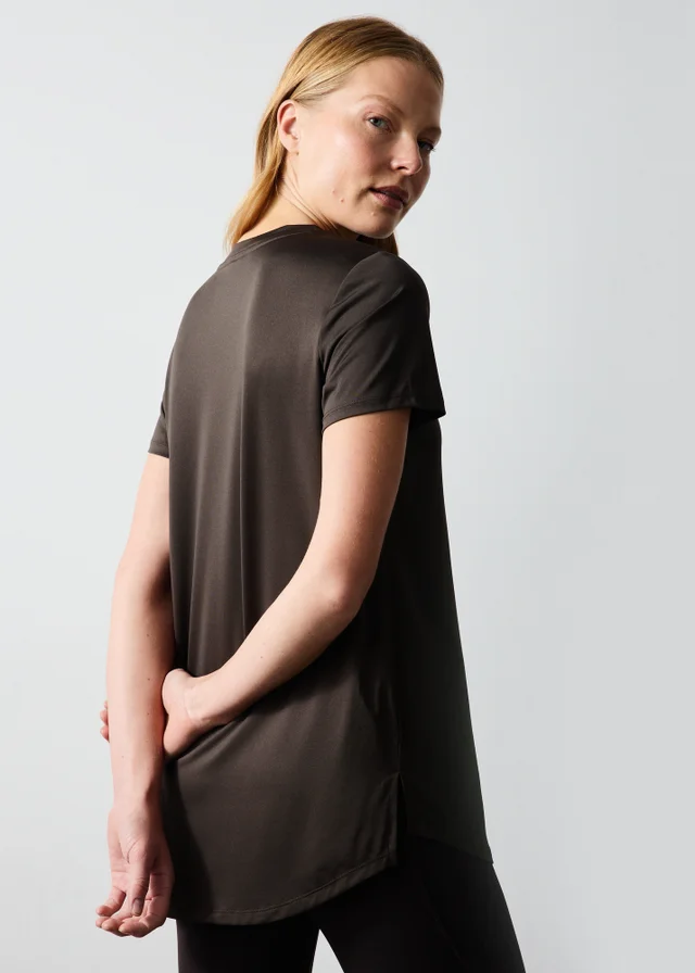 Souluxe Brown Longline T-Shirt