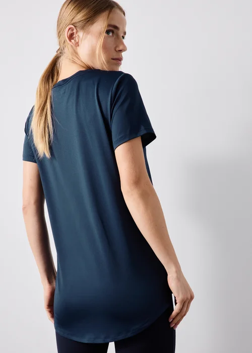 Souluxe Navy Longline T-Shirt - S Image 2