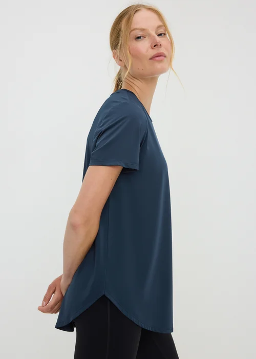 Souluxe Navy Longline T-Shirt - S Image 2