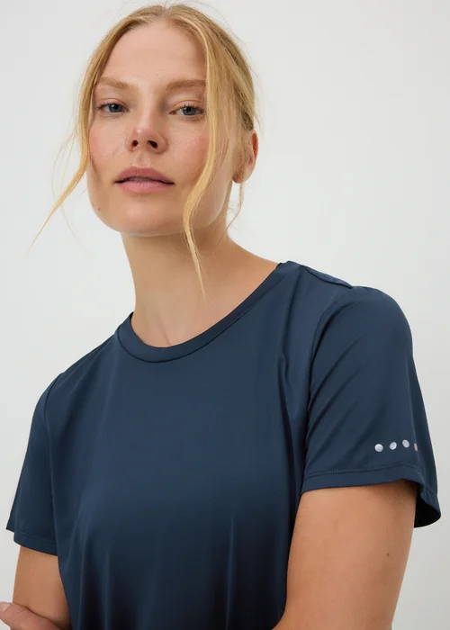 Souluxe Navy Longline T-Shirt - S Image 3