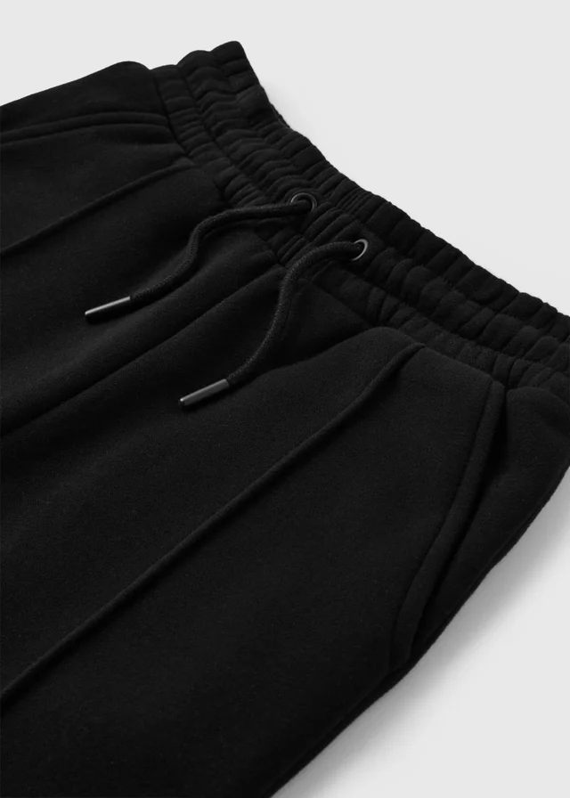 Black Wide Leg Jogging Bottoms (7-13yrs)