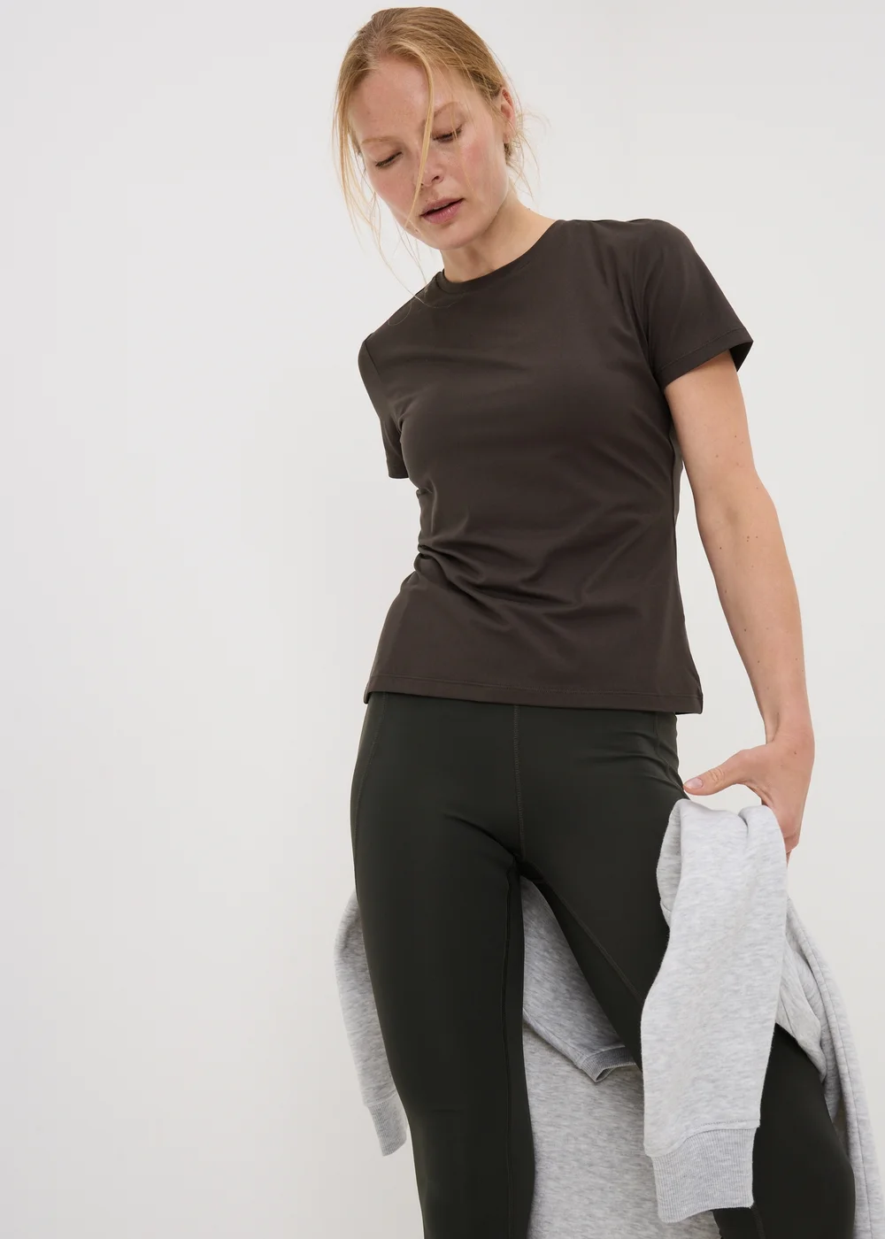 Souluxe Chocolate Brown Fitted T-Shirt - 6 Image 1