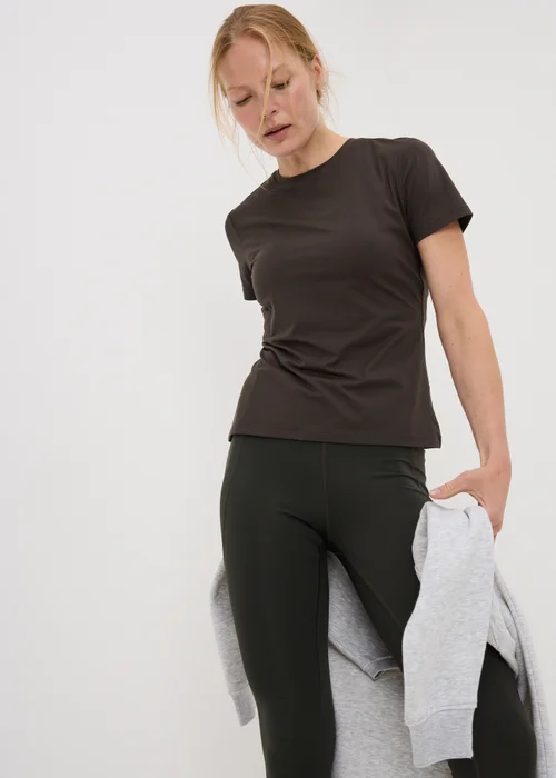 Souluxe Chocolate Brown Fitted T-Shirt - 6 Image 1