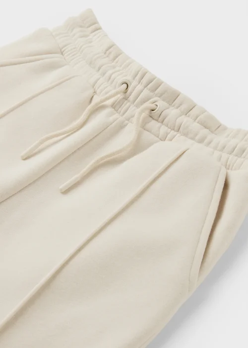 Girls Cream Wide Leg Jogging Bottoms (7-15yrs) - 7 Yrs Image 2