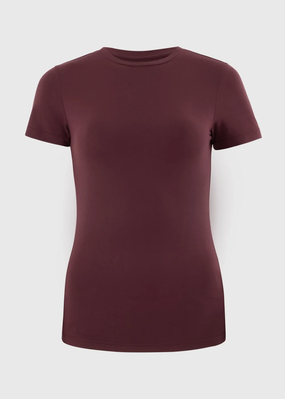 Souluxe Burgundy Fitted T-Shirt - 6 Image 4