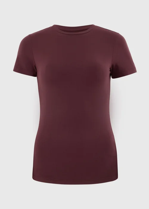 Souluxe Burgundy Fitted T-Shirt - 6 Image 4