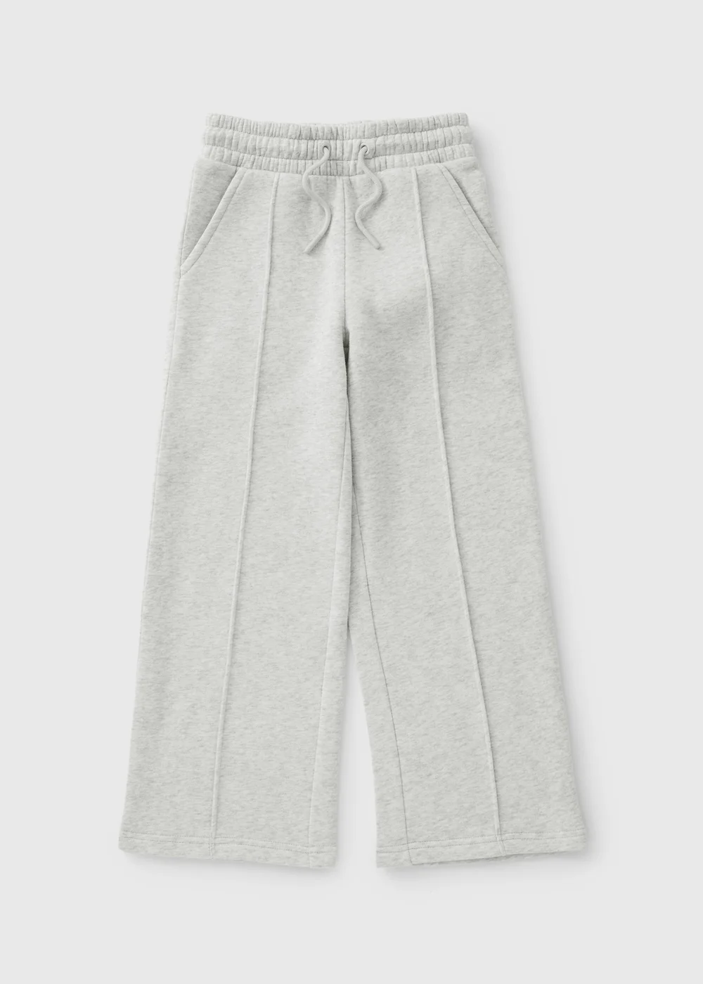 Girls Grey Wide Leg Jogging Bottoms (7-15yrs) - 7 Yrs Image 1