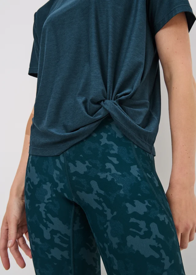Souluxe Navy Twist Knot Sports T-Shirt