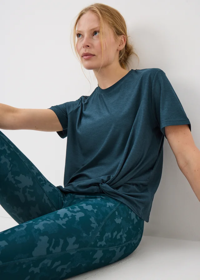Souluxe Navy Twist Knot Sports T-Shirt