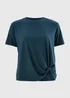 Souluxe Navy Twist Knot Sports T-Shirt - S Image 1