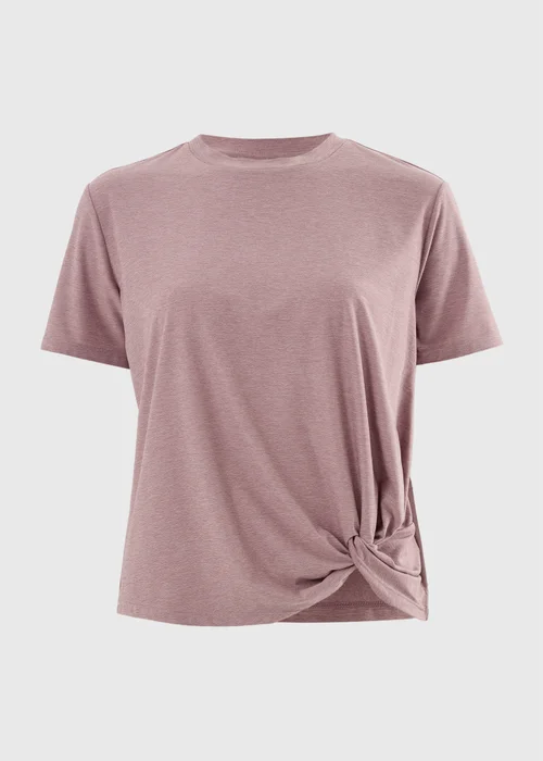 Souluxe Mauve Twist Knot Sports T-Shirt - S Image 3
