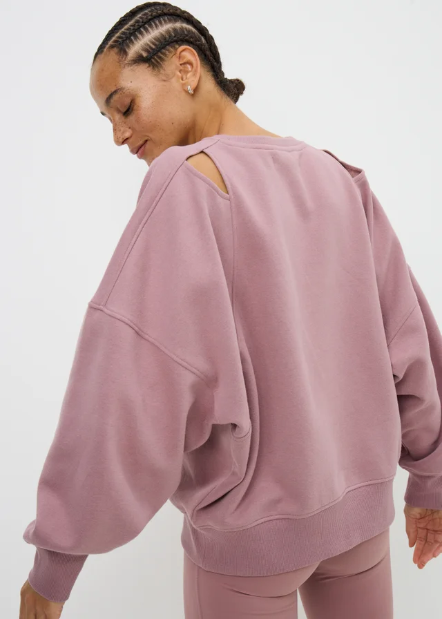 Souluxe Mauve Cut Out Sweatshirt