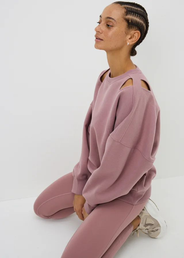 Souluxe Mauve Cut Out Sweatshirt
