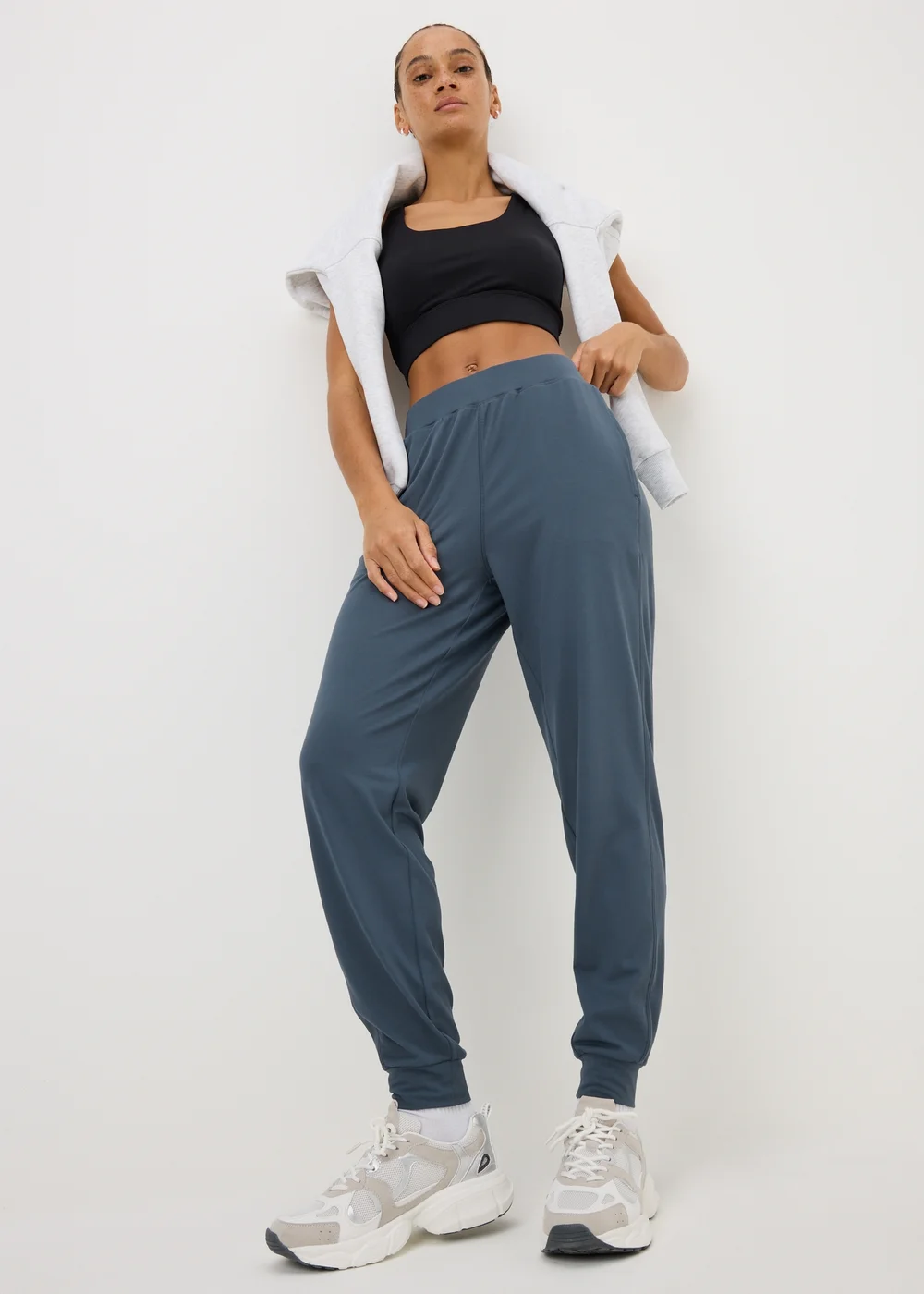 Souluxe Blue Cuffed Yoga Jogging Bottoms - XS Image 1
