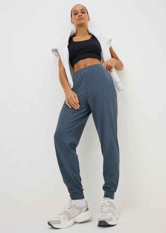 Souluxe Blue Cuffed Yoga Jogging Bottoms