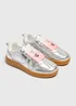 Girls Silver Panel Trainers (Younger 10-Older 5) - 10 Infants Image 1