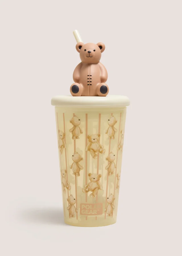 Cream Teddy Character Cup
