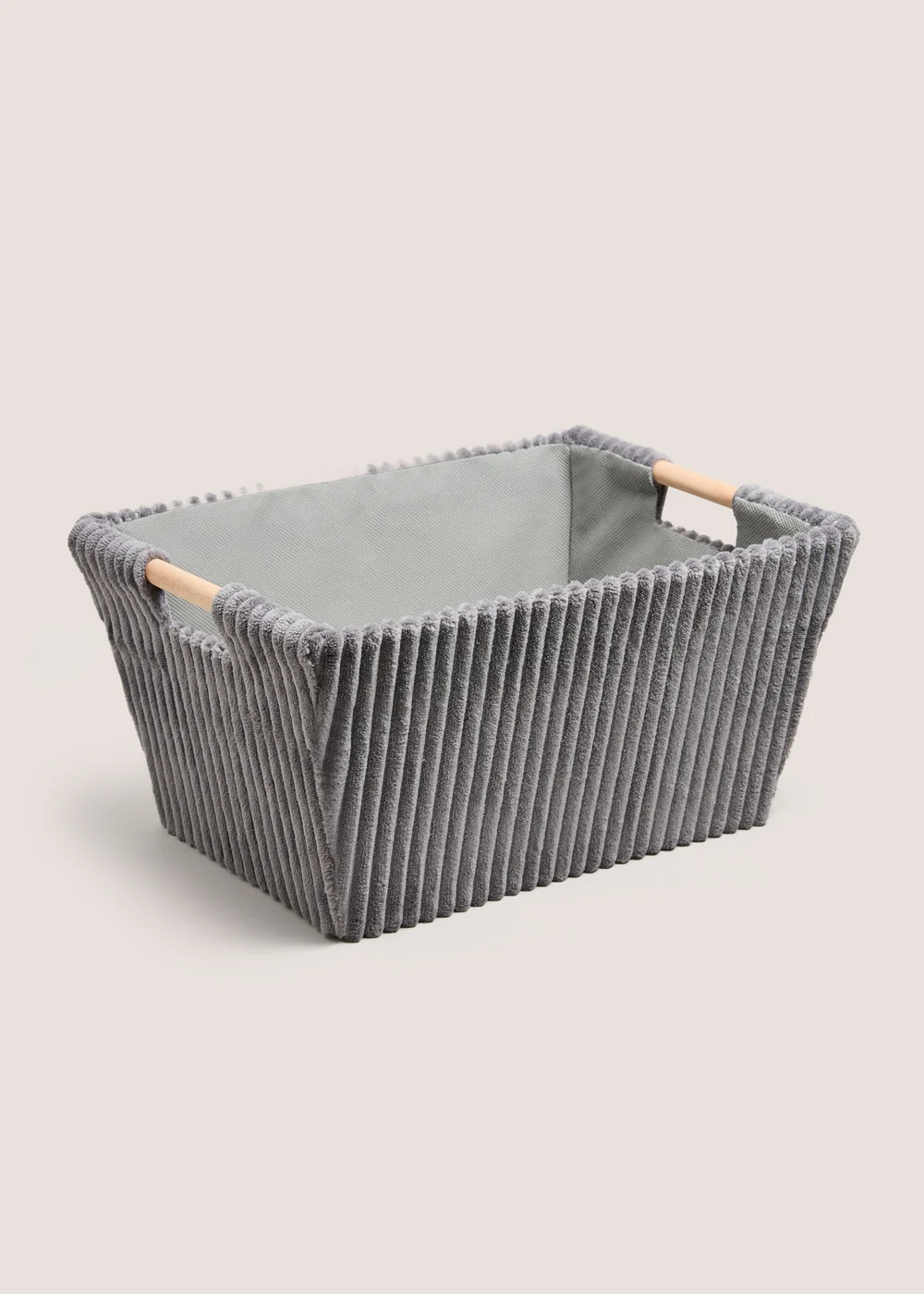 Grey Cord Paper Tray Storage Basket Image 1