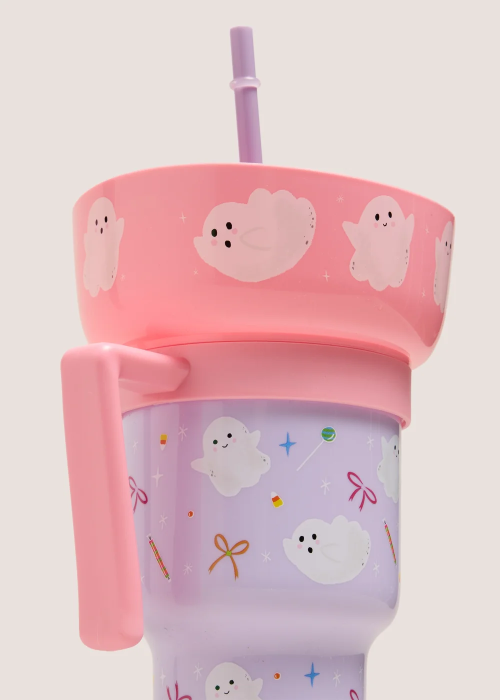 Pink Ghost Snack Tumbler Image 2