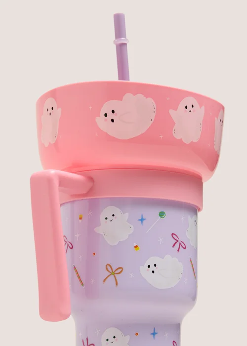 Pink Ghost Snack Tumbler Image 2