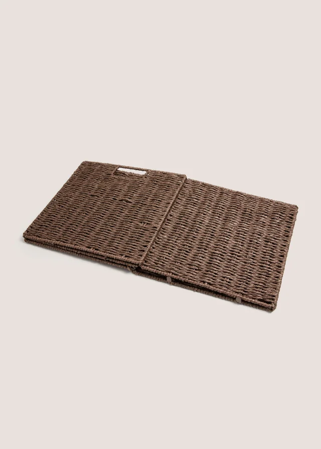 Chocolate Paper Rope Foldable Storage Box