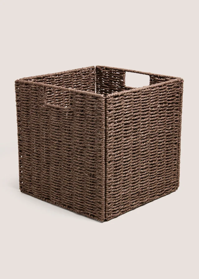Chocolate Paper Rope Foldable Storage Box