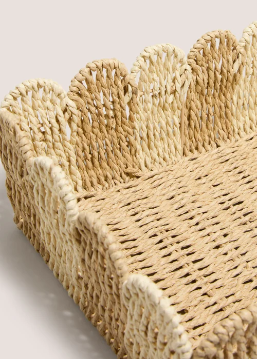 Natural Stripe Scallop Tray Image 2