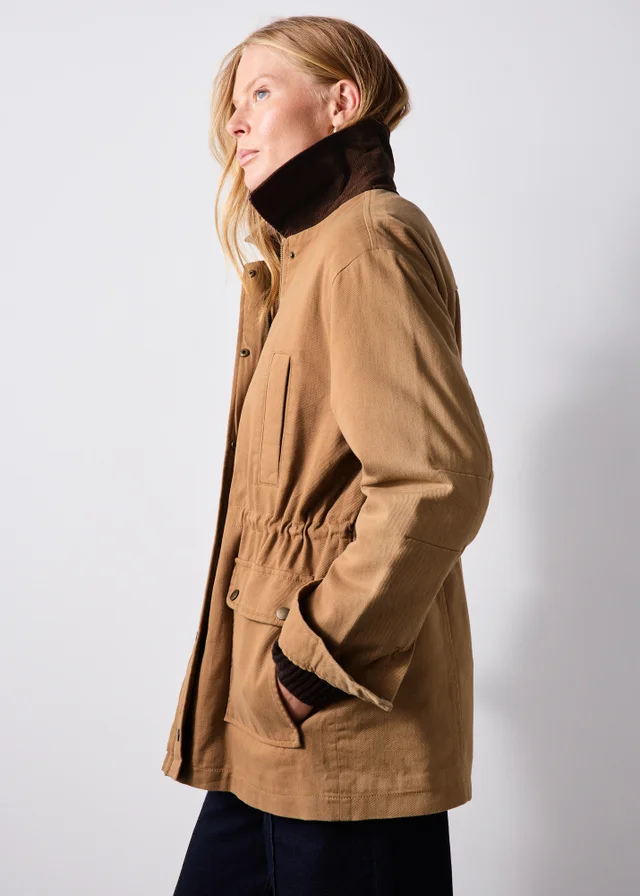 Camel Twill Barn Jacket