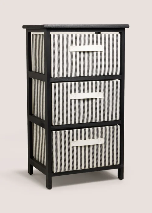 Monochrome Striped Drawers Image 1