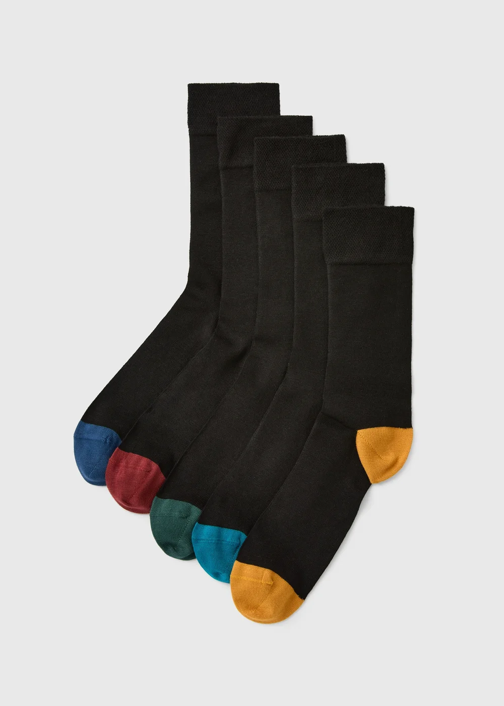 5 Pack Black Flexi Top Ankle Socks - 6-8.5 Image 1