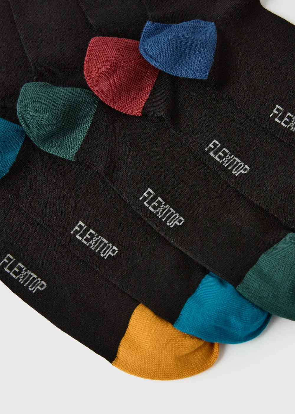 5 Pack Black Flexi Top Ankle Socks - 6-8.5 Image 2