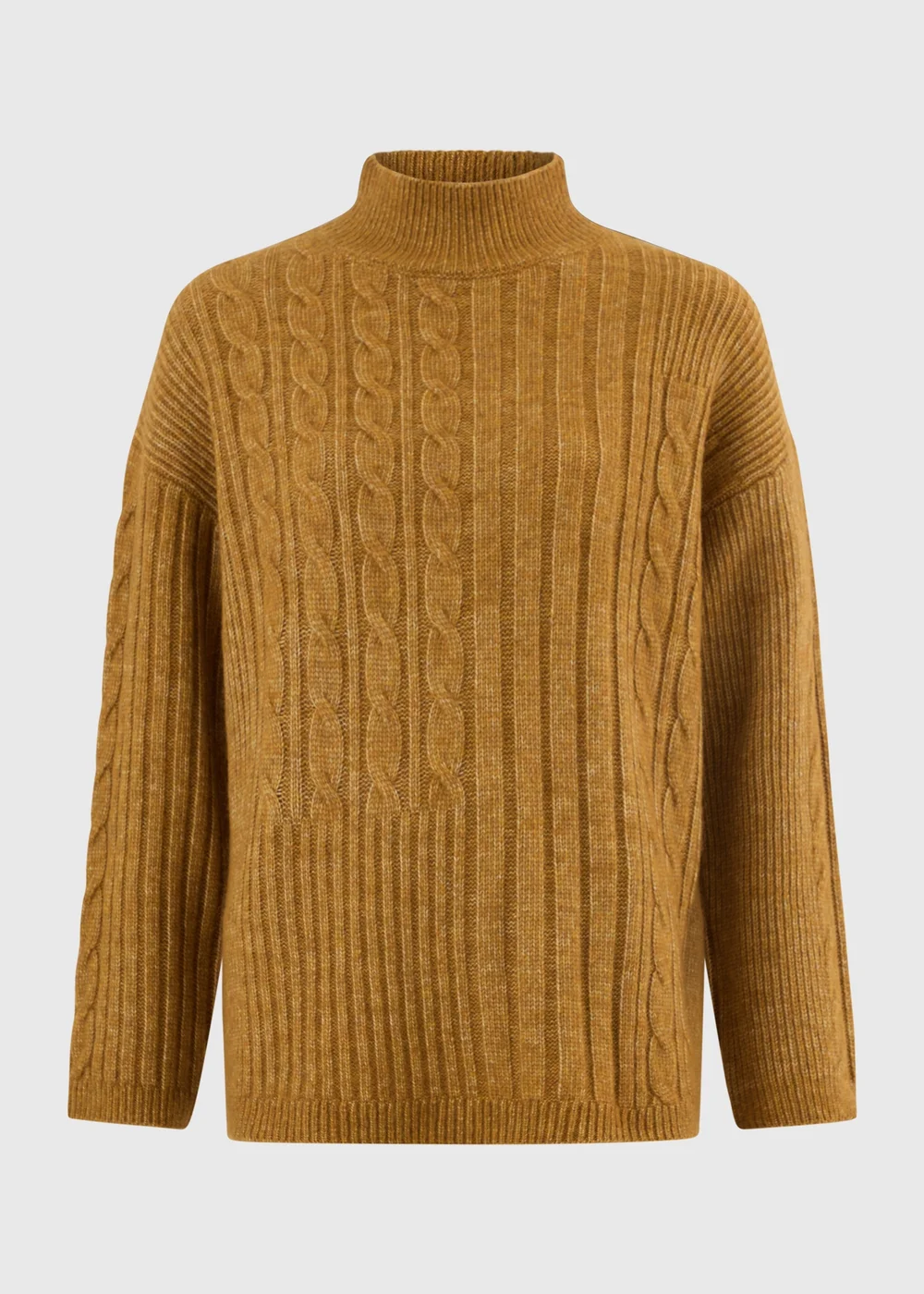 Ginger High Neck Cable Knit Jumper - XS Image 1