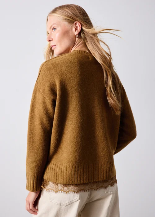 Ginger Lace Hem Knitted Jumper - XS Image 3