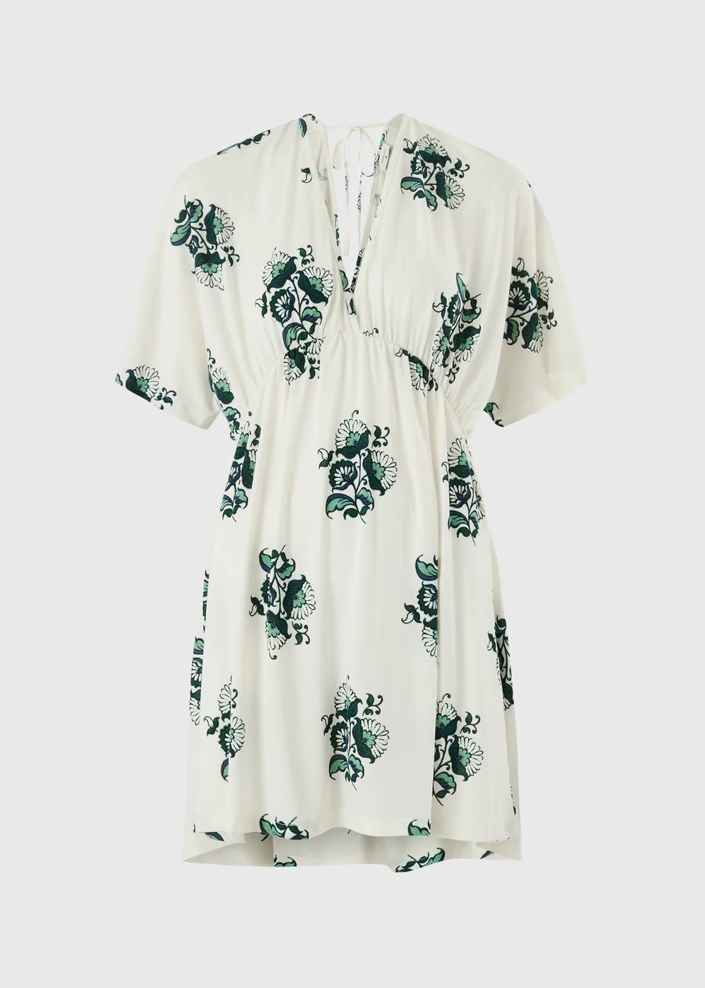 White Floral Jersey Kaftan - XS Image 1