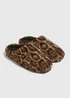 Brown Leopard Printed Mule Slippers - S Image 1