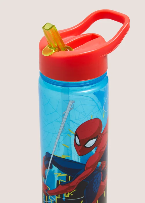 Marvel Spiderman Blue Water Bottle Image 2