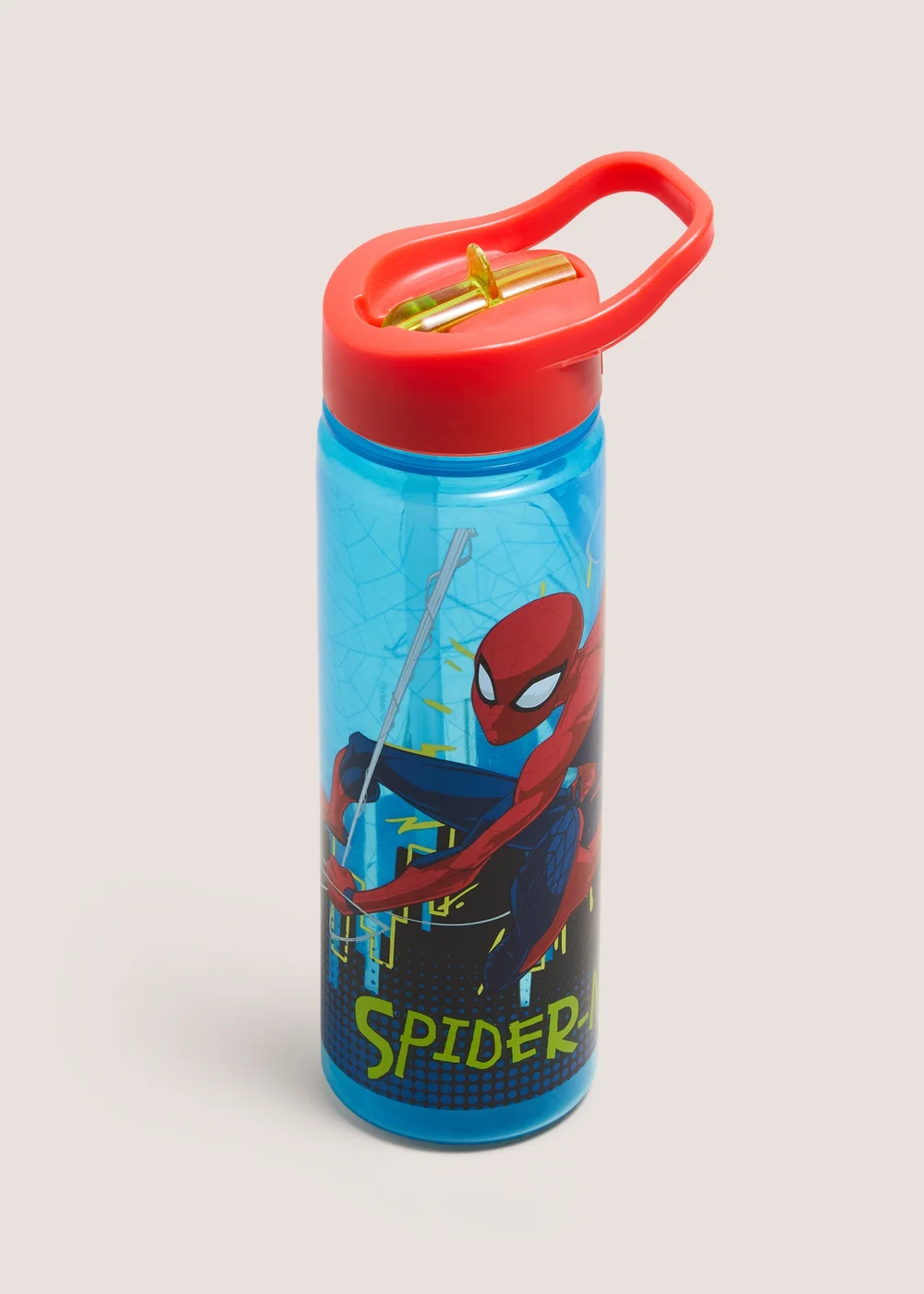 Marvel Spiderman Blue Water Bottle Image 1