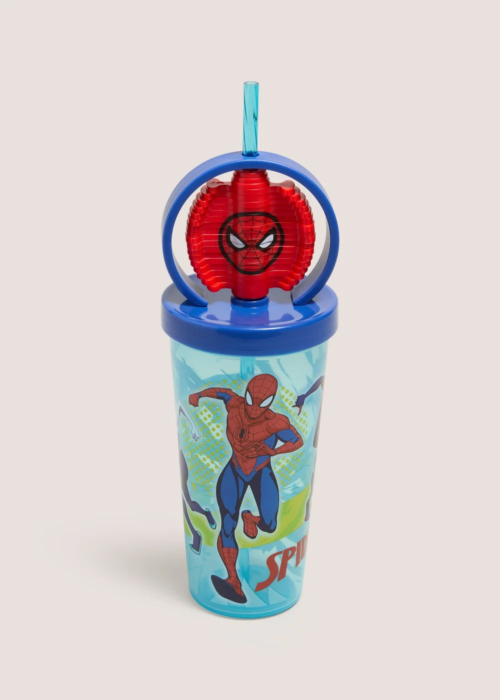 Disney Spiderman Kids Red Fidget Spinner Tumbler Image 1