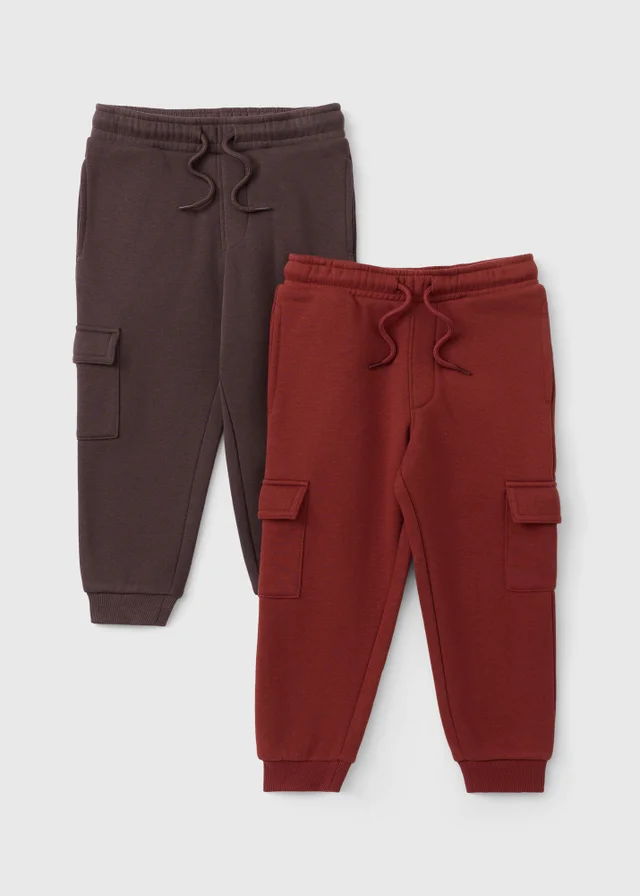 2 Pack Boys Cargo Joggers (1-8 Yrs)