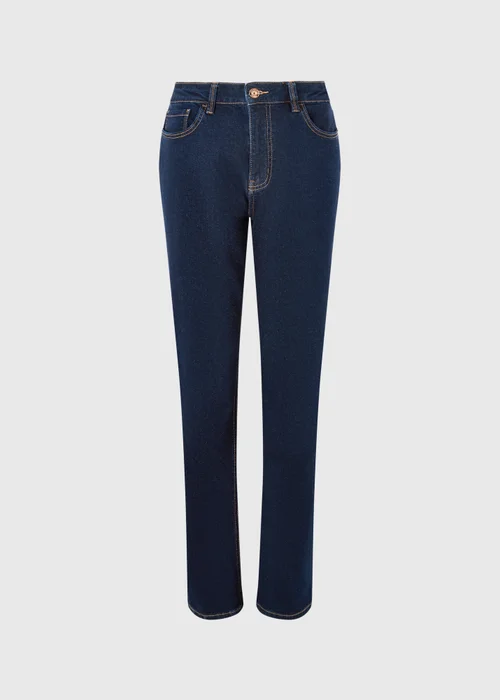 Rinse Wash Stretch Mid Rise Straight Leg Jeans - 24/L29 Image 4