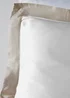 White Silk Look Border Duvet Set - Double Image 2