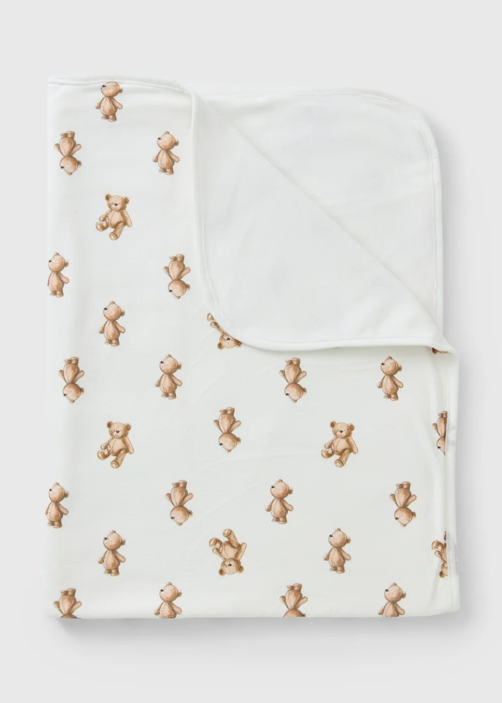 Baby Cream Bear Print Shawl - One Size Image 2
