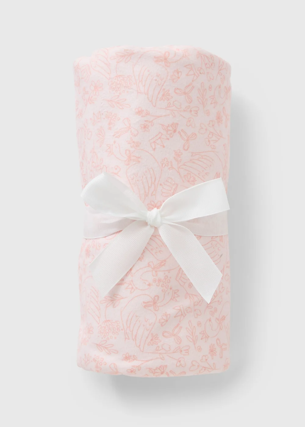 Baby Pink Swan Print Shawl - One Size Image 1