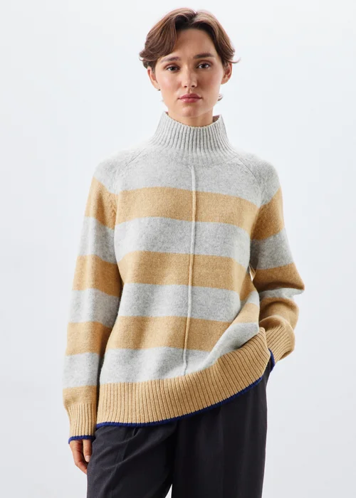 Striped High Neck Jumper - XS Image 1
