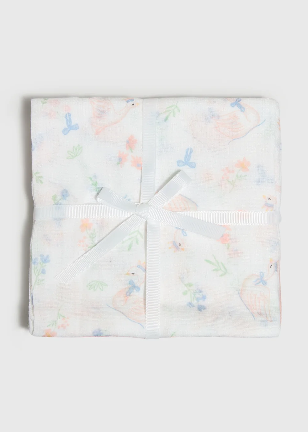 3 Pack Baby Pink Patterned Muslin Cloths - One Size Image 1