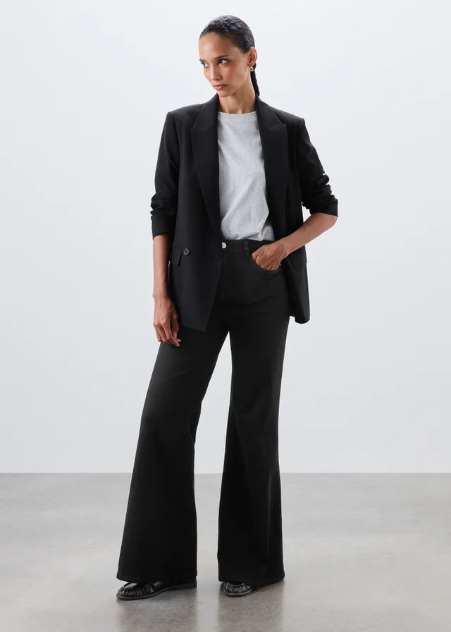 Black Flared Leg Jeans
